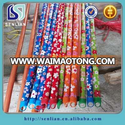 Hot sale pvc coated wooden broom handle pvc mop stick natural wooden broomsticks wholesale