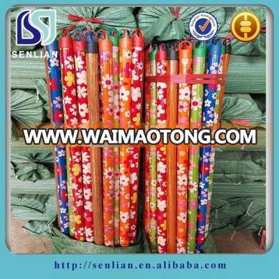 120X2.2cm pvc coated wooden broom stick hot sell in Argentina