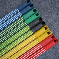 120*2.2cm wooden handle pvc covering broom handle wooden stick with best price for garden tool